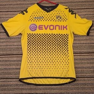 KAPPA Borussia Dortmund 2011/12 Yellow Soccer Futbol Mens‎ Jersey Sz M VTG